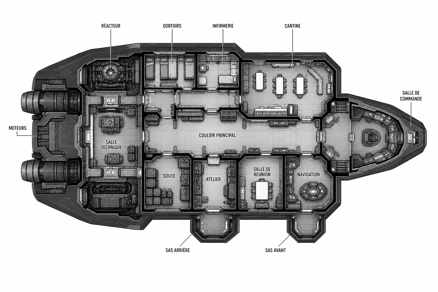 Vaisseau spatial futuriste